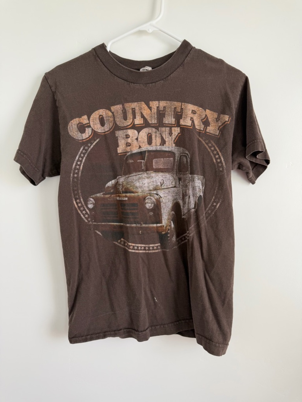 Country Boy Graphic Tee - Brown Vintage Truck Print